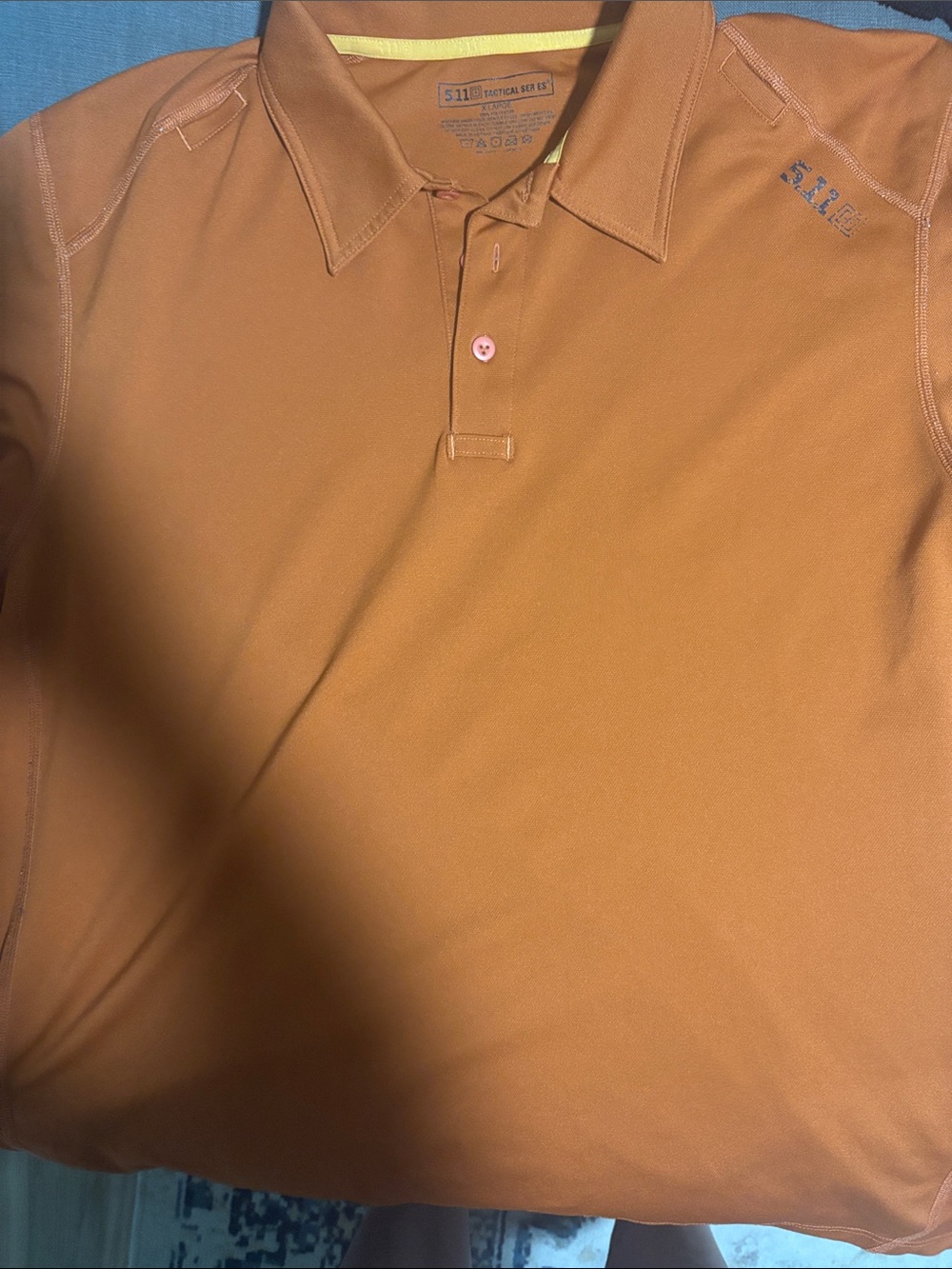 5.11 Tactical Orange Men's Polo Performance Shirt
